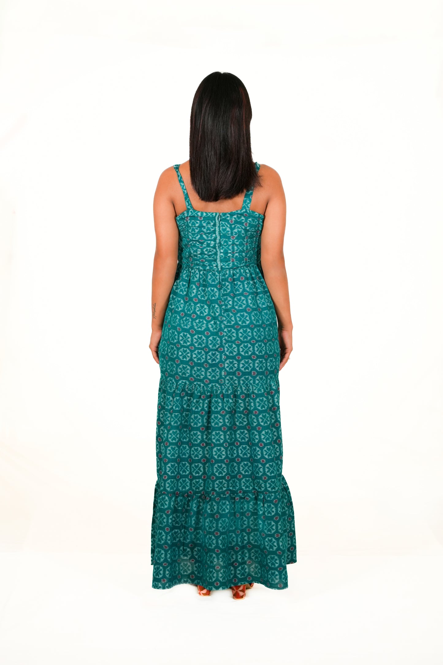 Green Print Dress