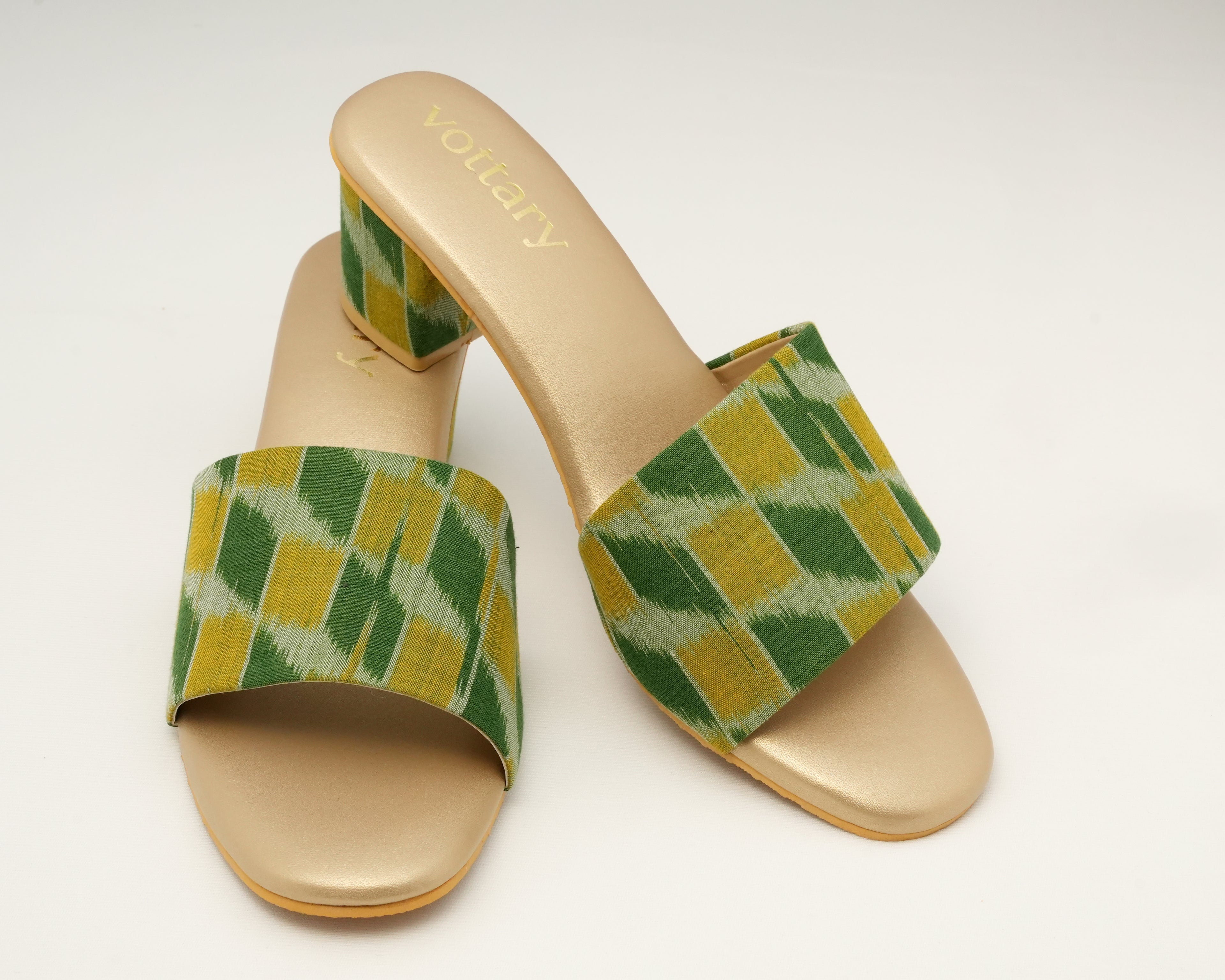 Green Yellow 3D Heels