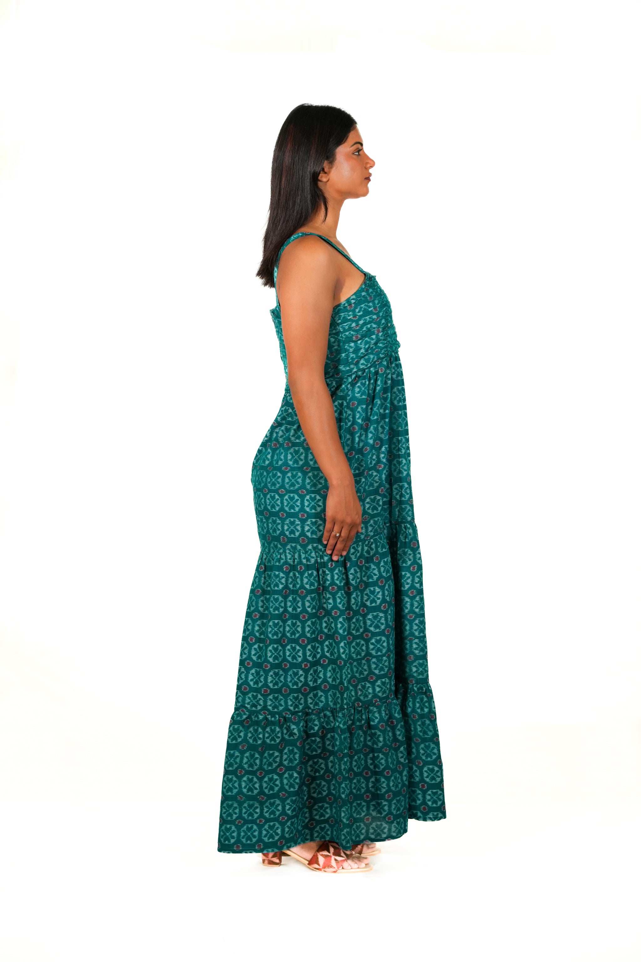 Green Print Dress