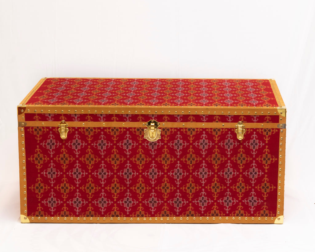 Red Tribal Chausar Squares