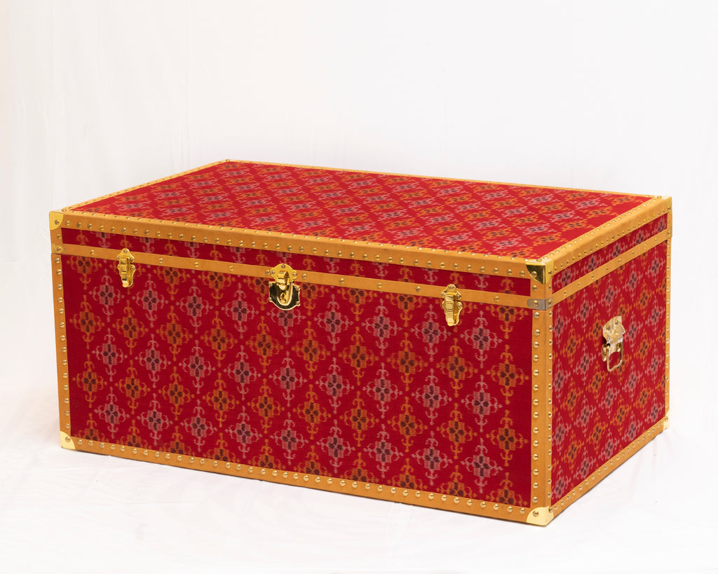 Red Tribal Chausar Squares