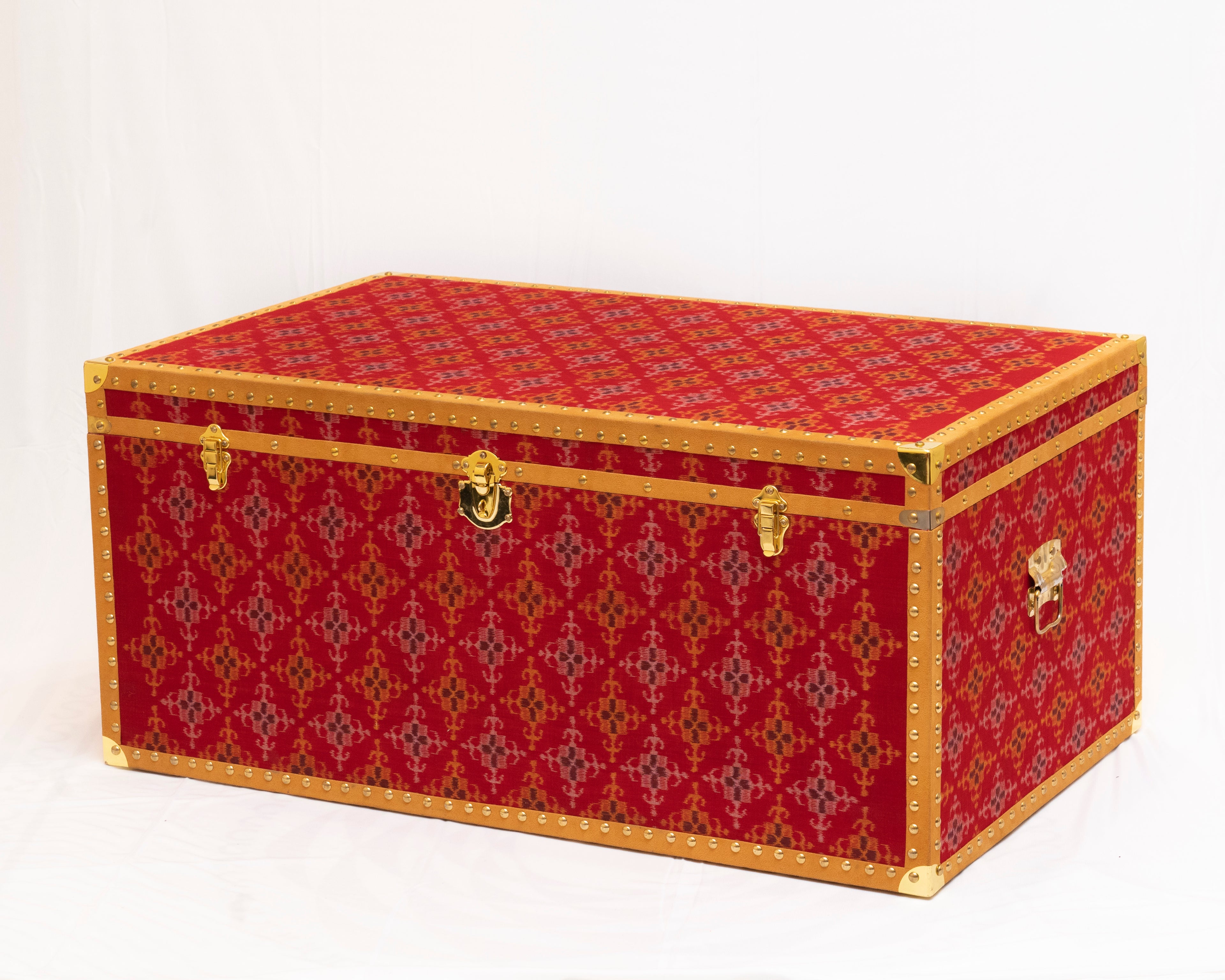 Red Tribal Chausar Squares