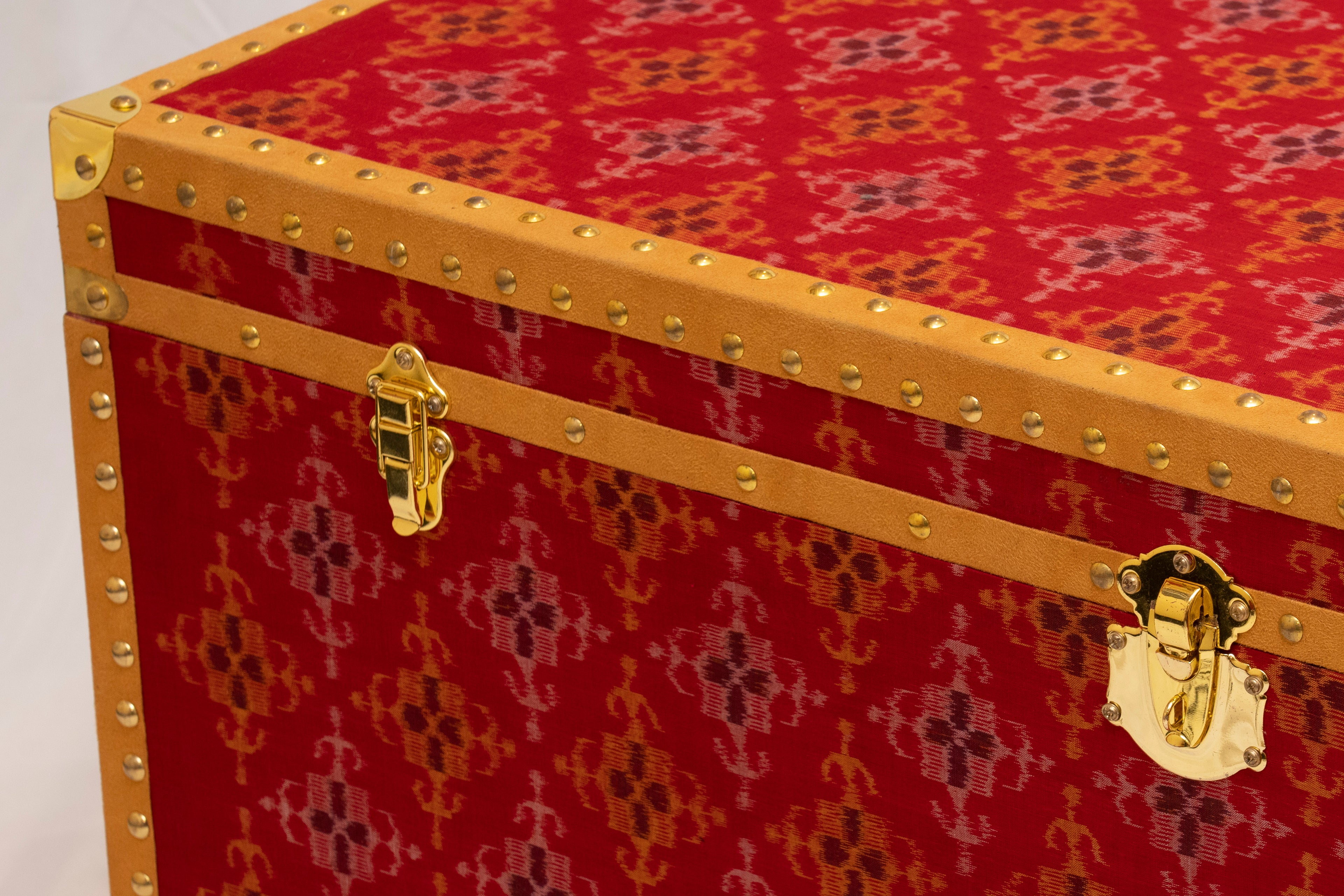 Red Tribal Chausar Squares